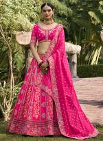 Banarasi Silk Rani Wedding Wear Embroidery Work Lehenga Choli